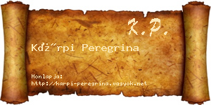 Kárpi Peregrina névjegykártya